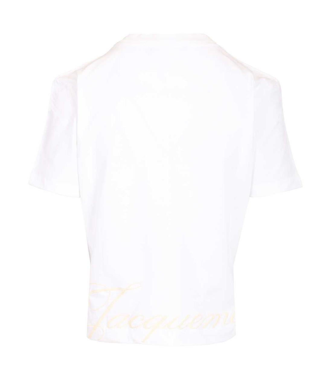 JACQUEMUS Белая хлопковая футболка, фото 2