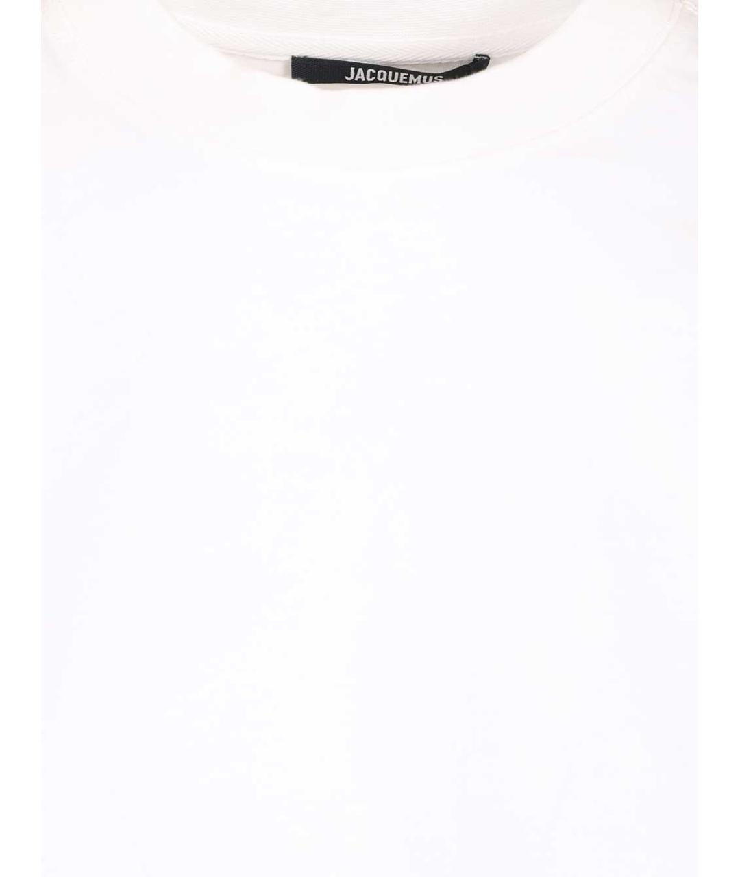 JACQUEMUS Белая хлопковая футболка, фото 3
