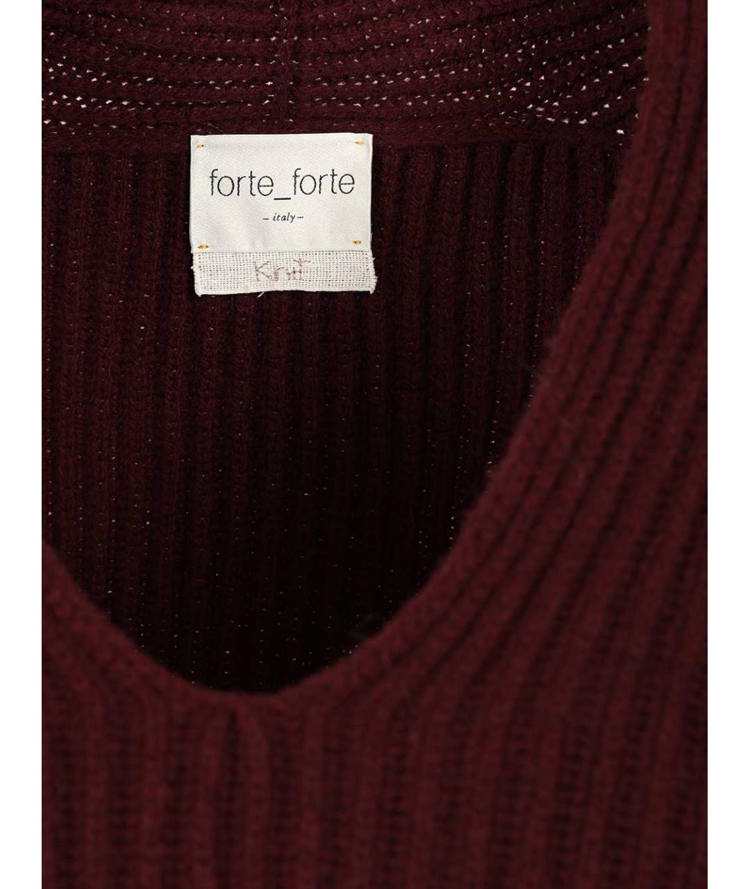FORTE FORTE Бордовый кашемировый джемпер / свитер, фото 5
