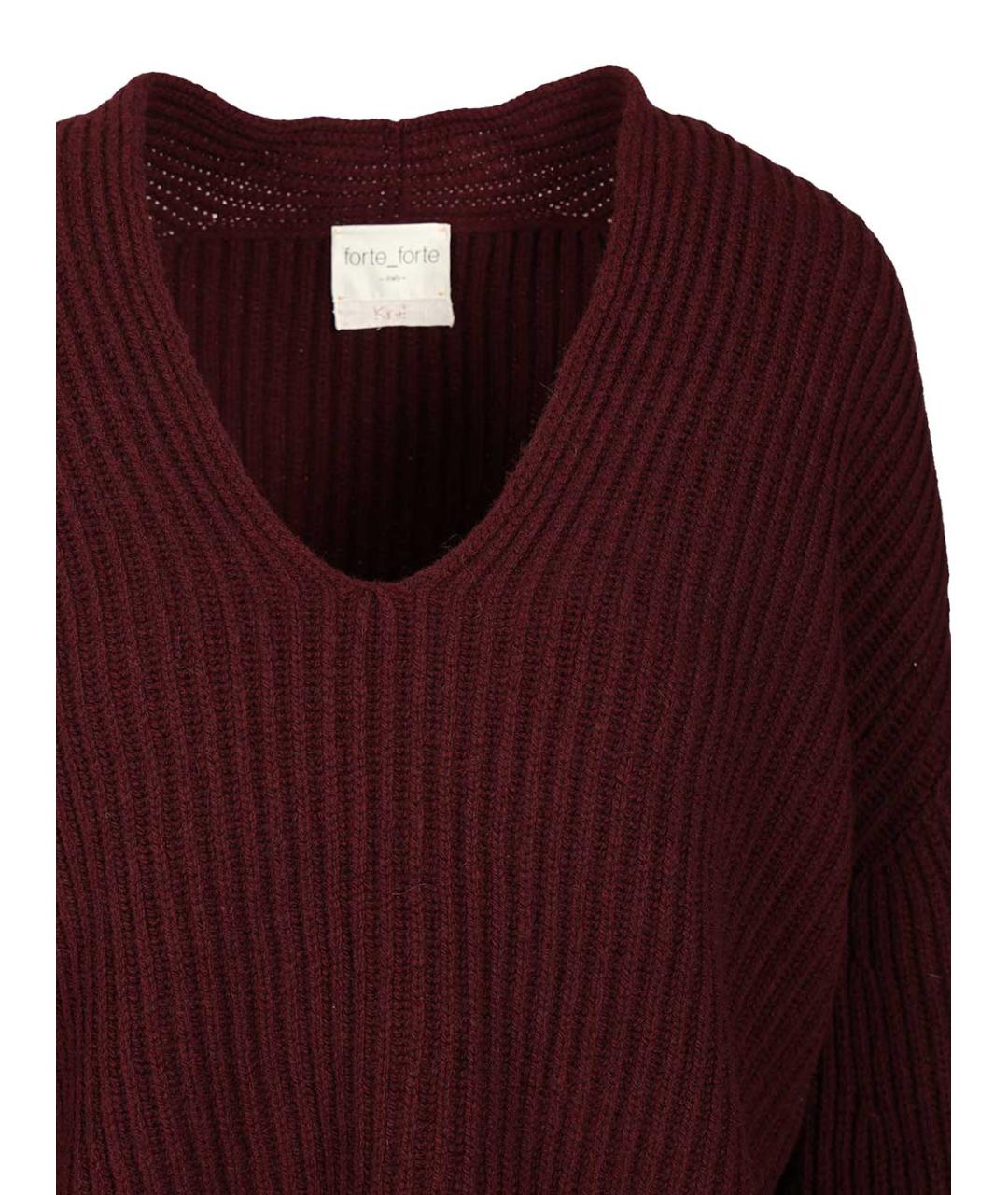 FORTE FORTE Бордовый кашемировый джемпер / свитер, фото 4