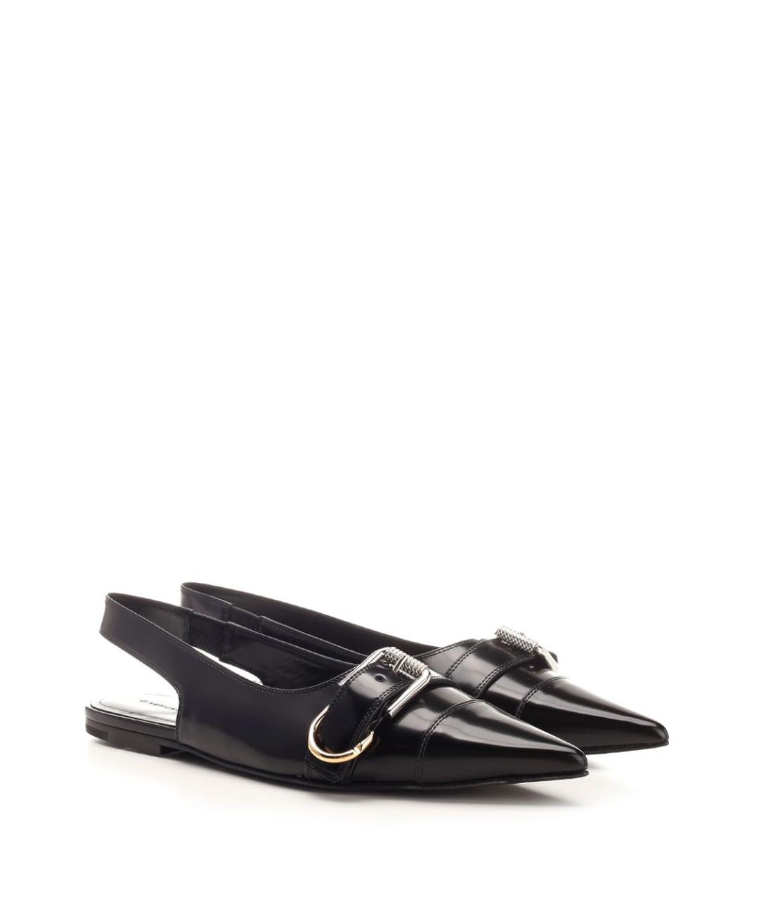 GIVENCHY Черные кожаные балетки, фото 2