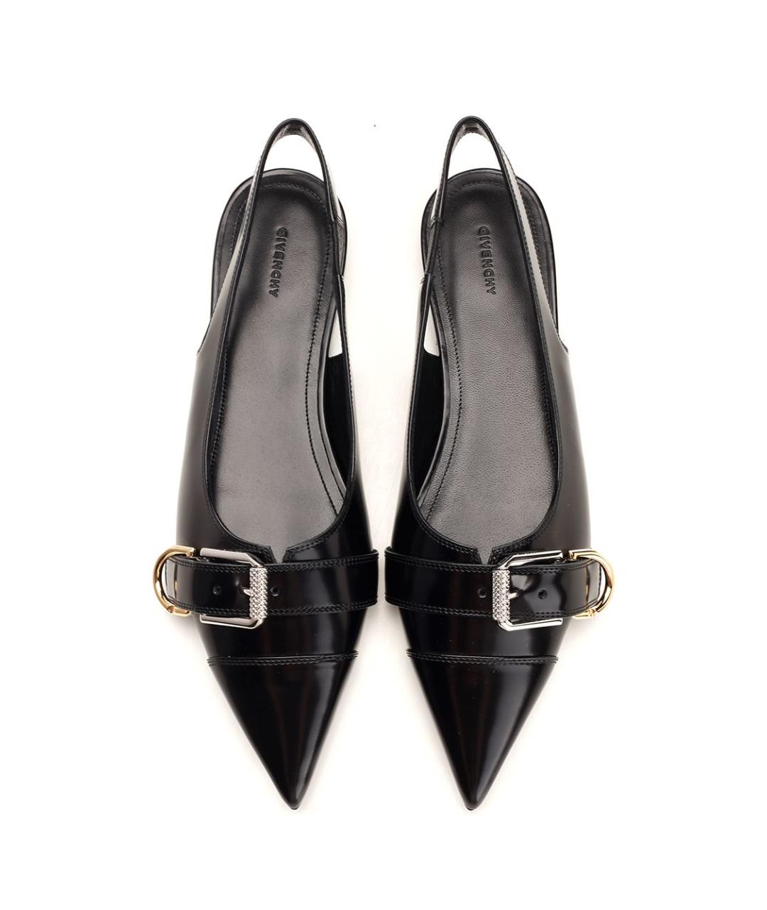 GIVENCHY Черные кожаные балетки, фото 5