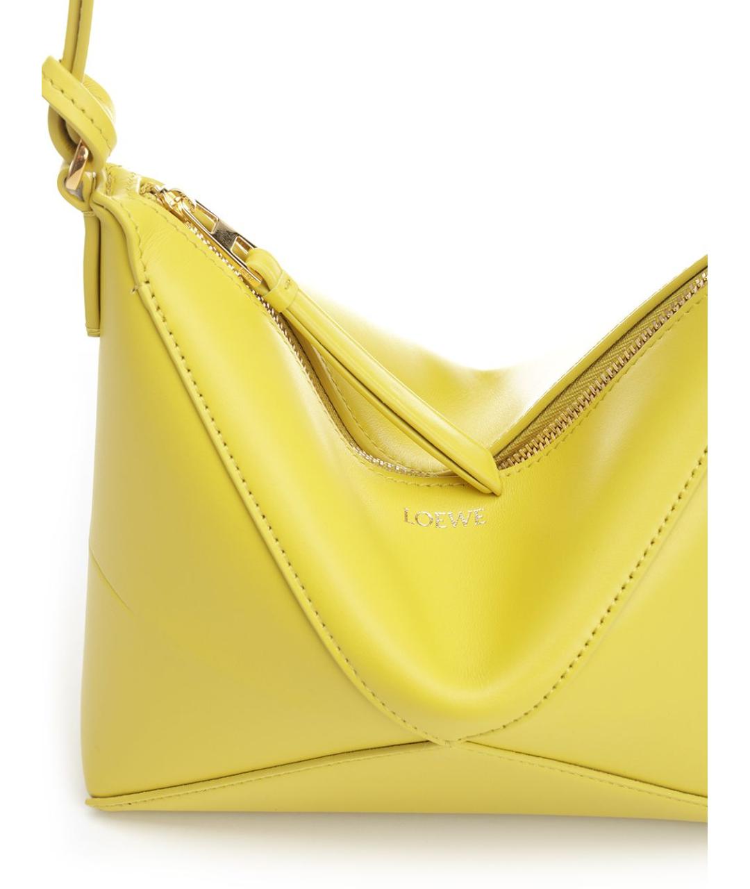LOEWE Желтая кожаная сумка через плечо, фото 5