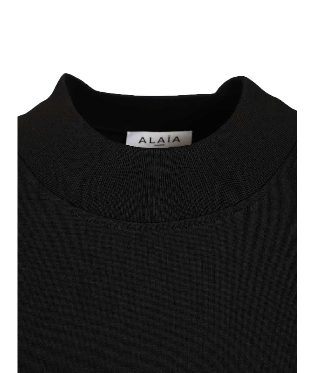 ALAIA Черная хлопковая футболка, фото 5