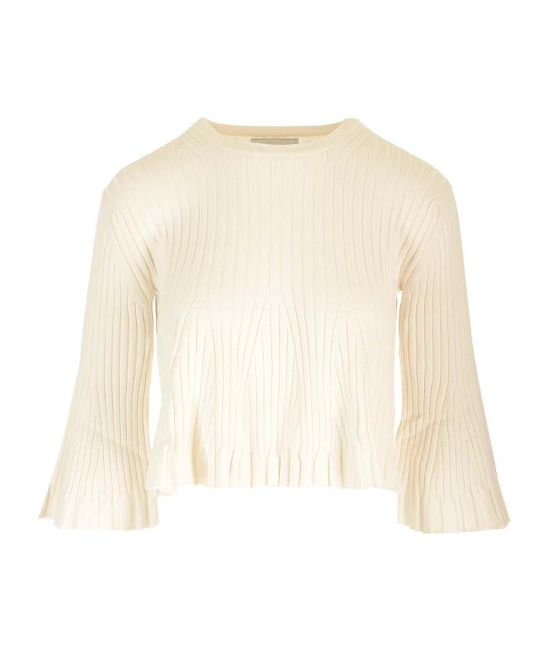 LOULOU STUDIO Белый шелковый джемпер / свитер, фото 1