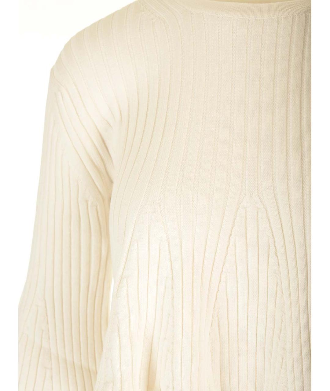 LOULOU STUDIO Белый шелковый джемпер / свитер, фото 4