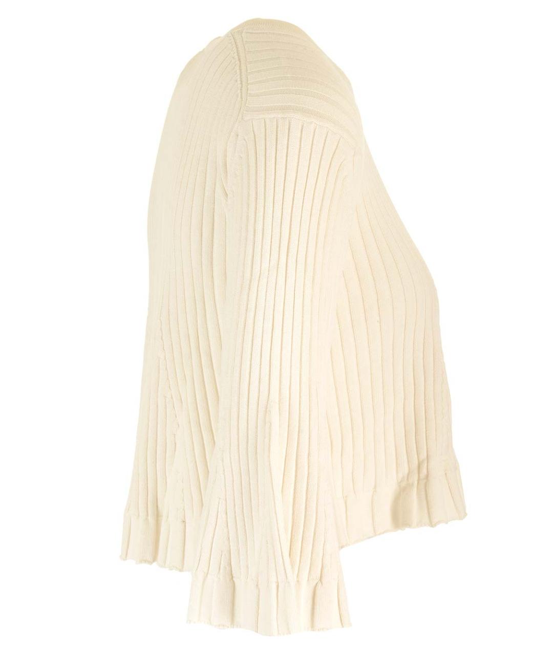 LOULOU STUDIO Белый шелковый джемпер / свитер, фото 3
