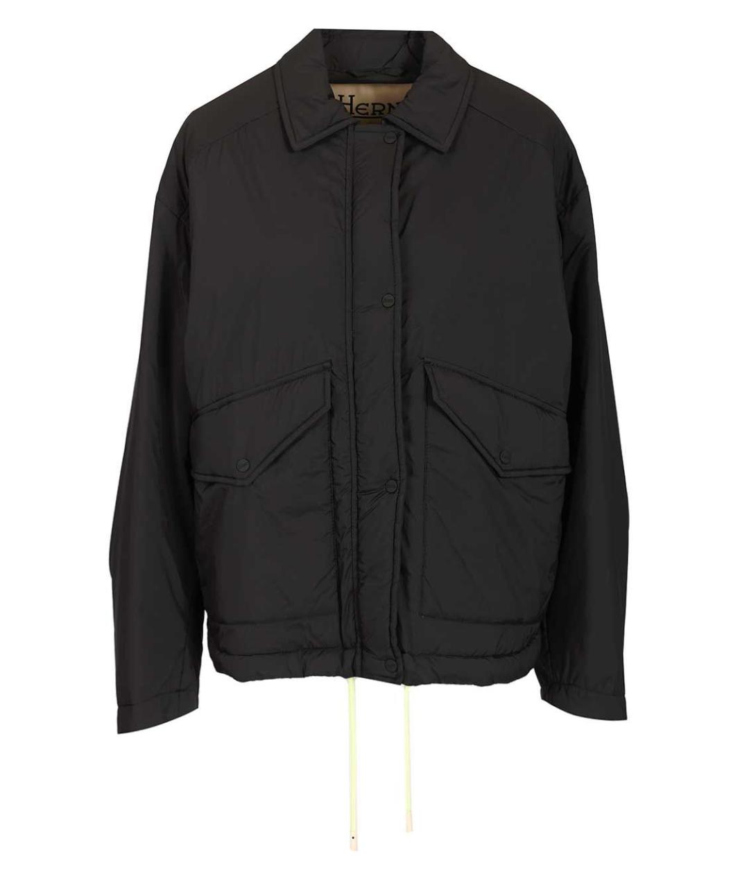 HERNO Черная полиамидовая куртка, фото 1