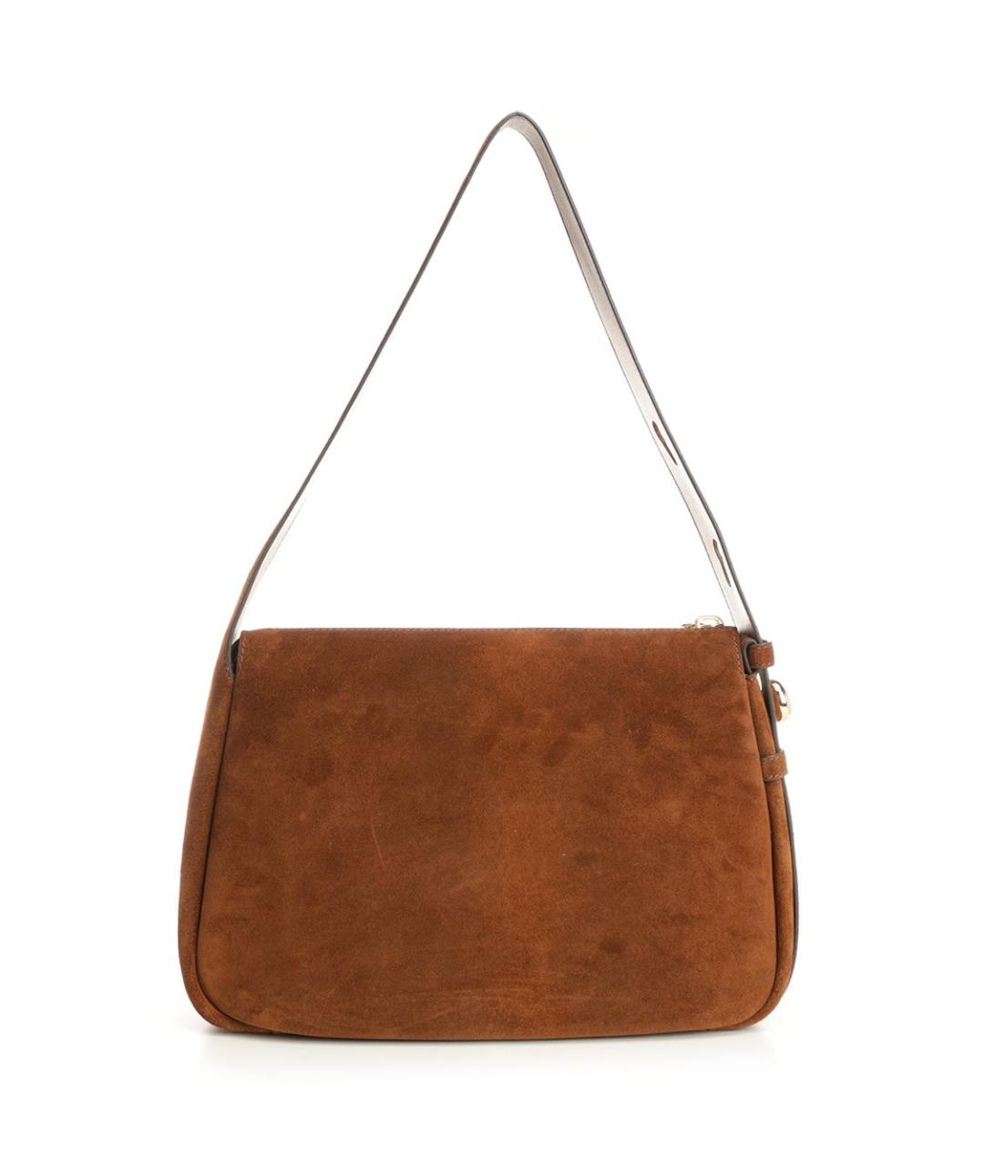 TORY BURCH Коричневая замшевая сумка через плечо, фото 3