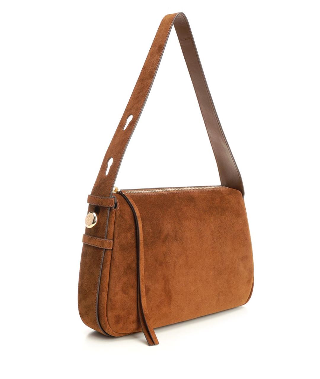 TORY BURCH Коричневая замшевая сумка через плечо, фото 2