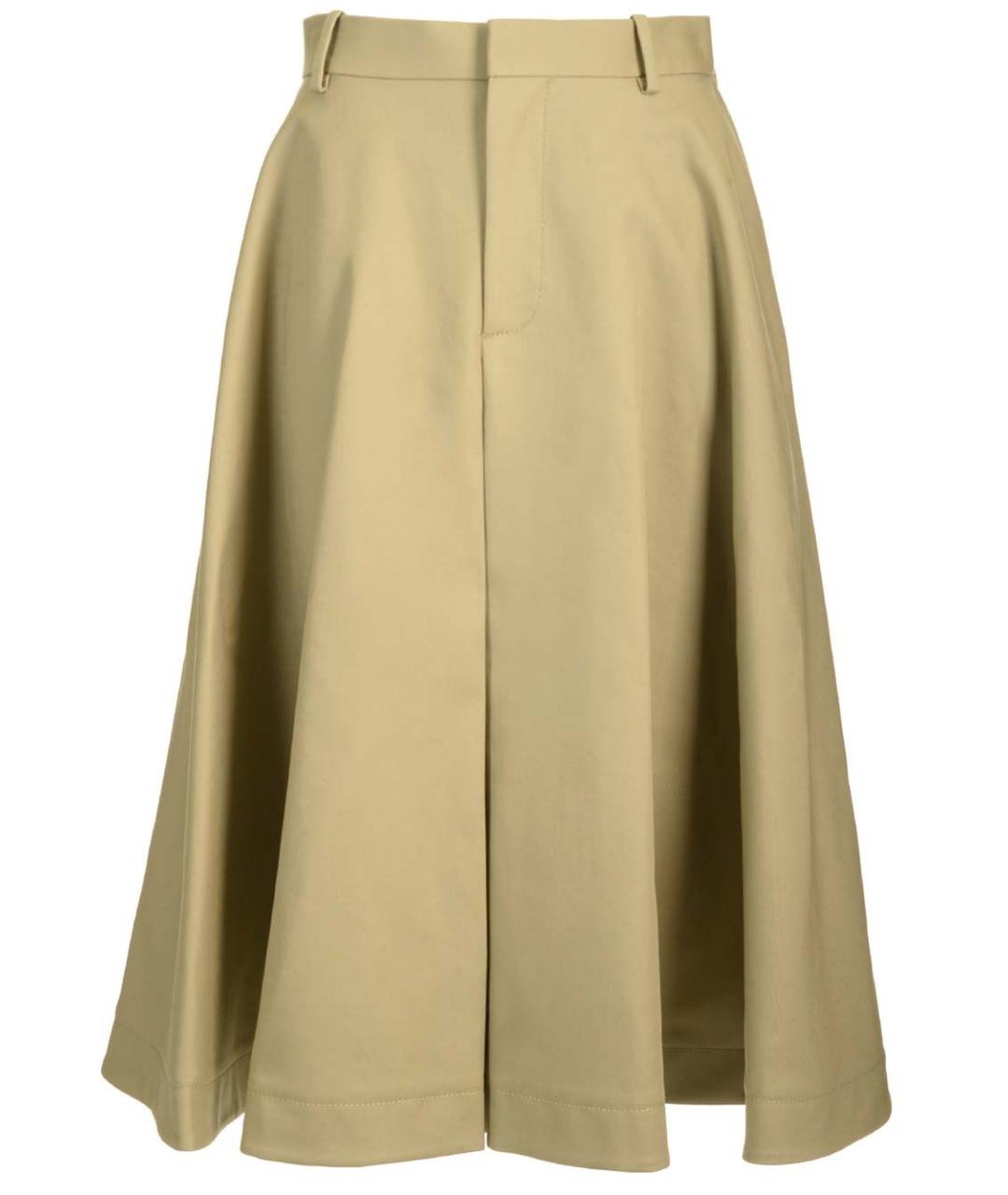 BOTTEGA VENETA Бежевая хлопковая юбка миди, фото 1