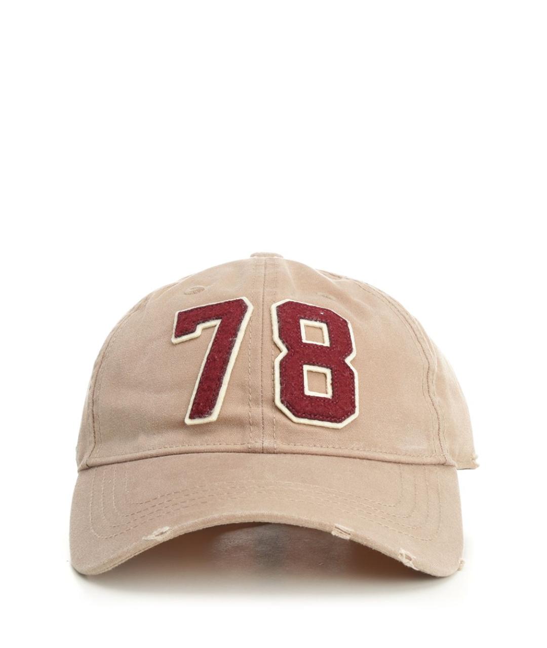GOLDEN GOOSE DELUXE BRAND Бежевая хлопковая кепка, фото 1