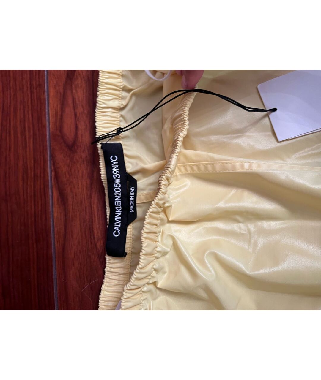 CALVIN KLEIN 205W39NYC Желтая полиамидовая юбка миди, фото 3