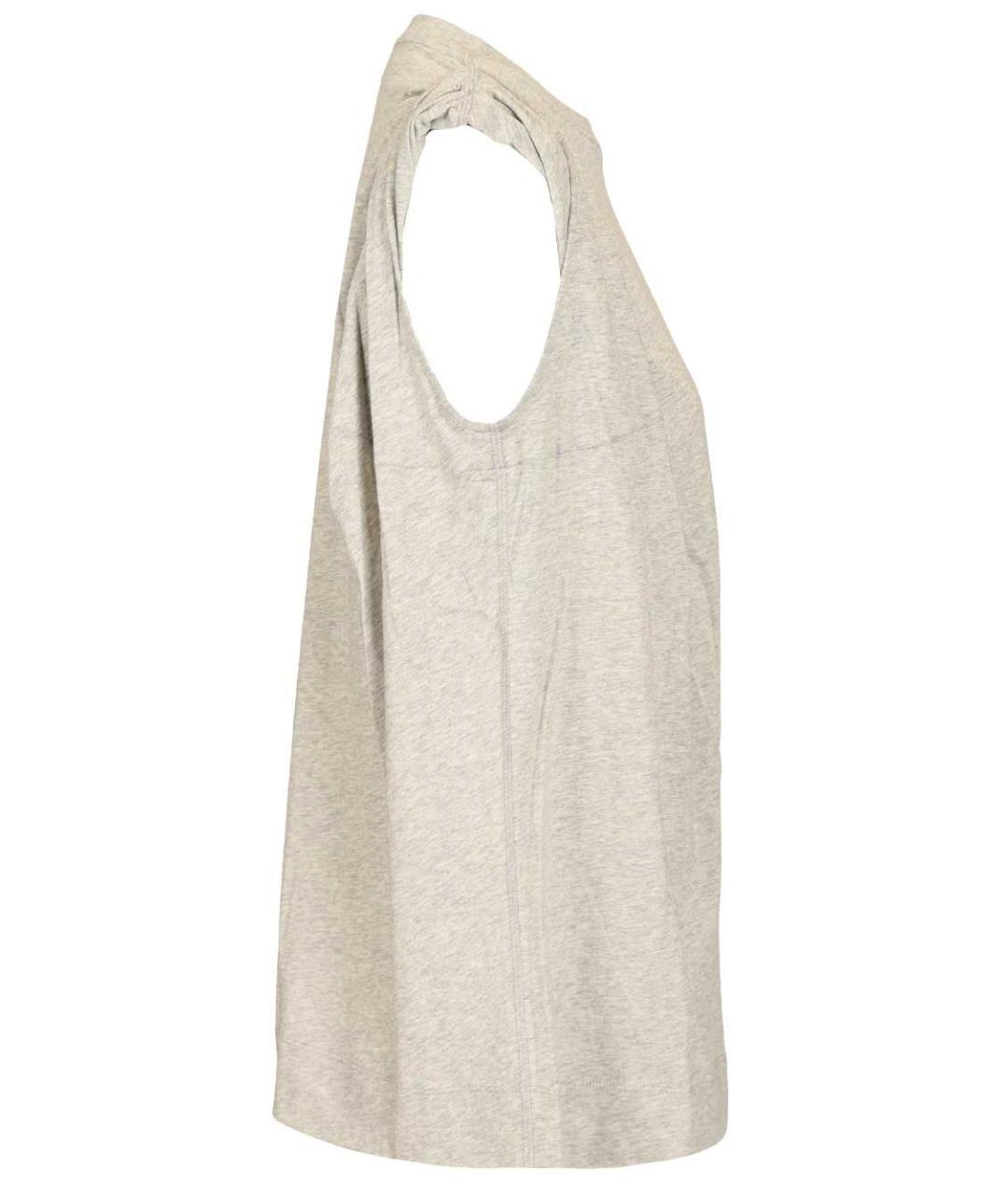 DRIES VAN NOTEN Серая хлопковая футболка, фото 3