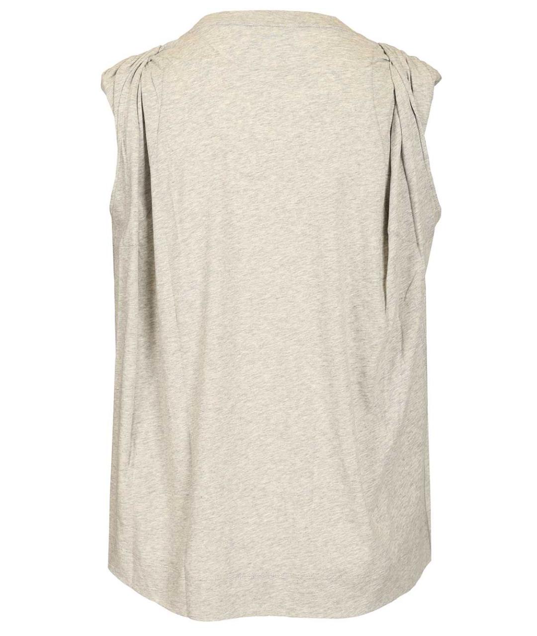 DRIES VAN NOTEN Серая хлопковая футболка, фото 2