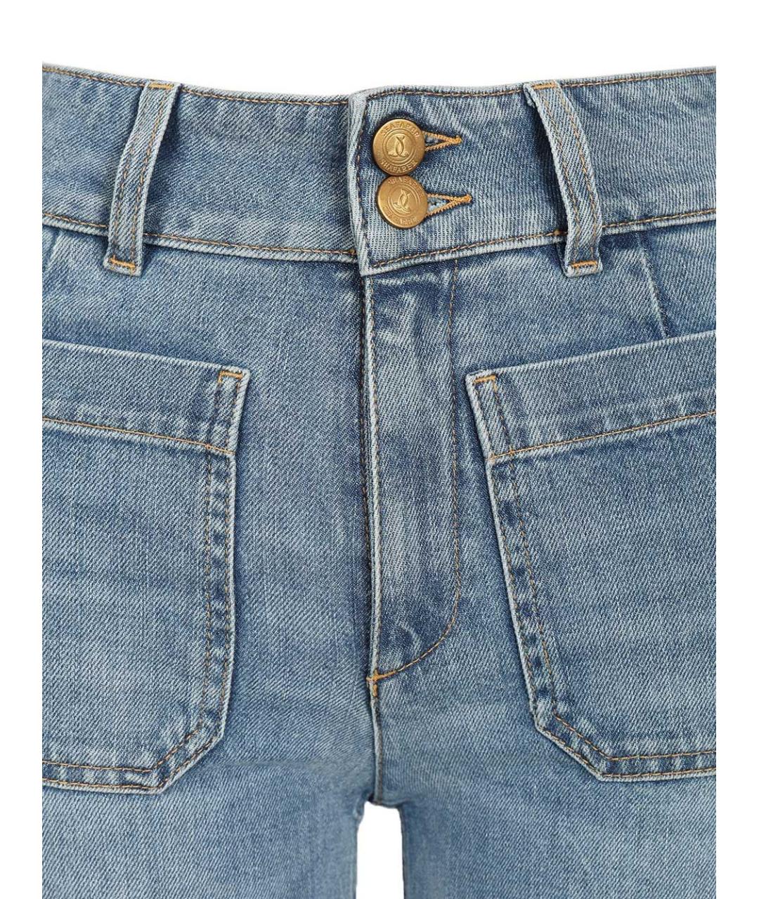 SEAFARER Голубые хлопко-эластановые прямые джинсы, фото 4