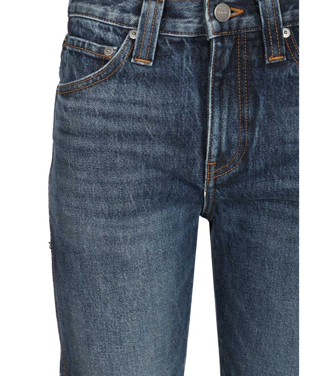 KHAITE Синие хлопковые прямые джинсы, фото 4