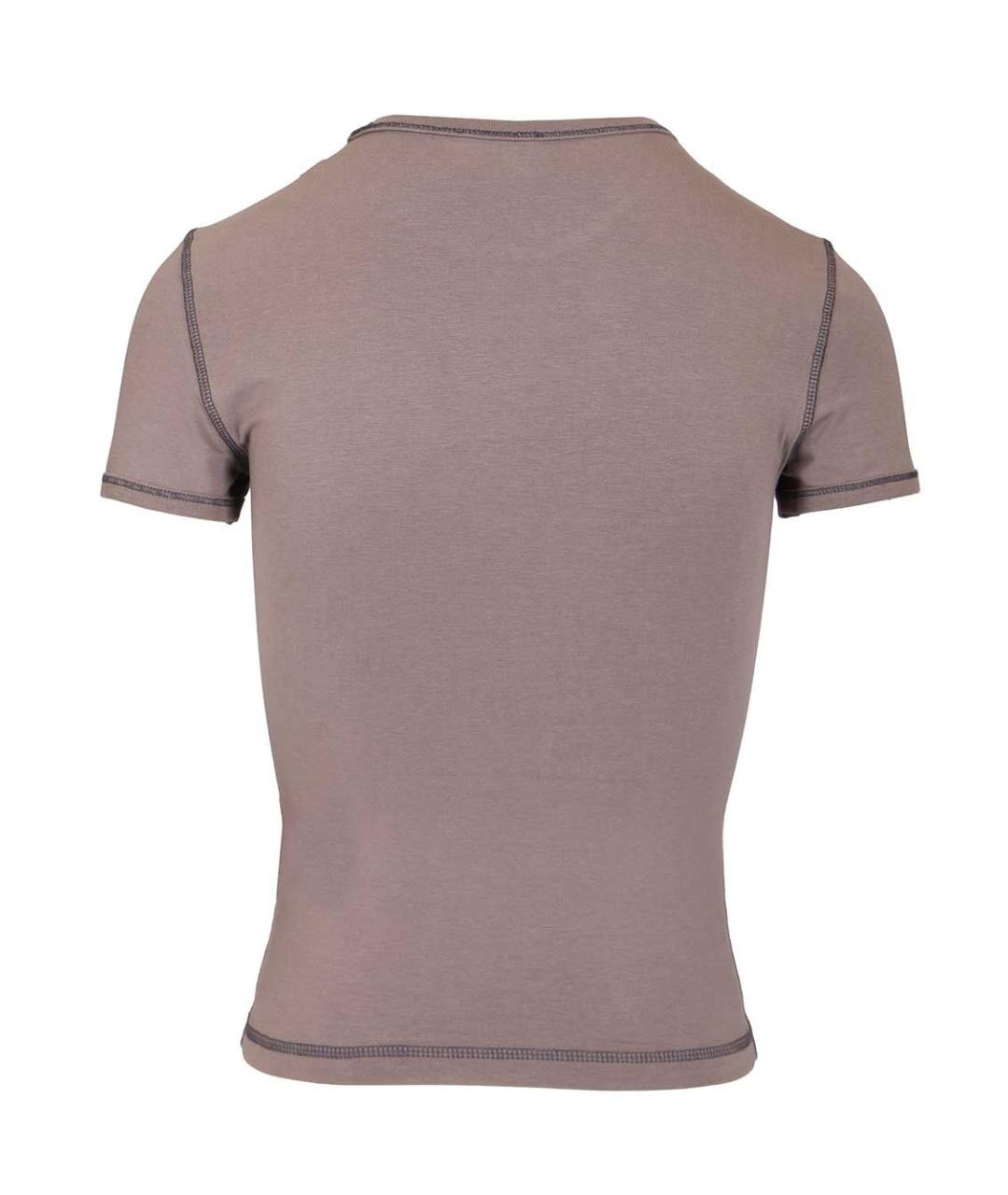 DIESEL Серая хлопко-эластановая футболка, фото 2