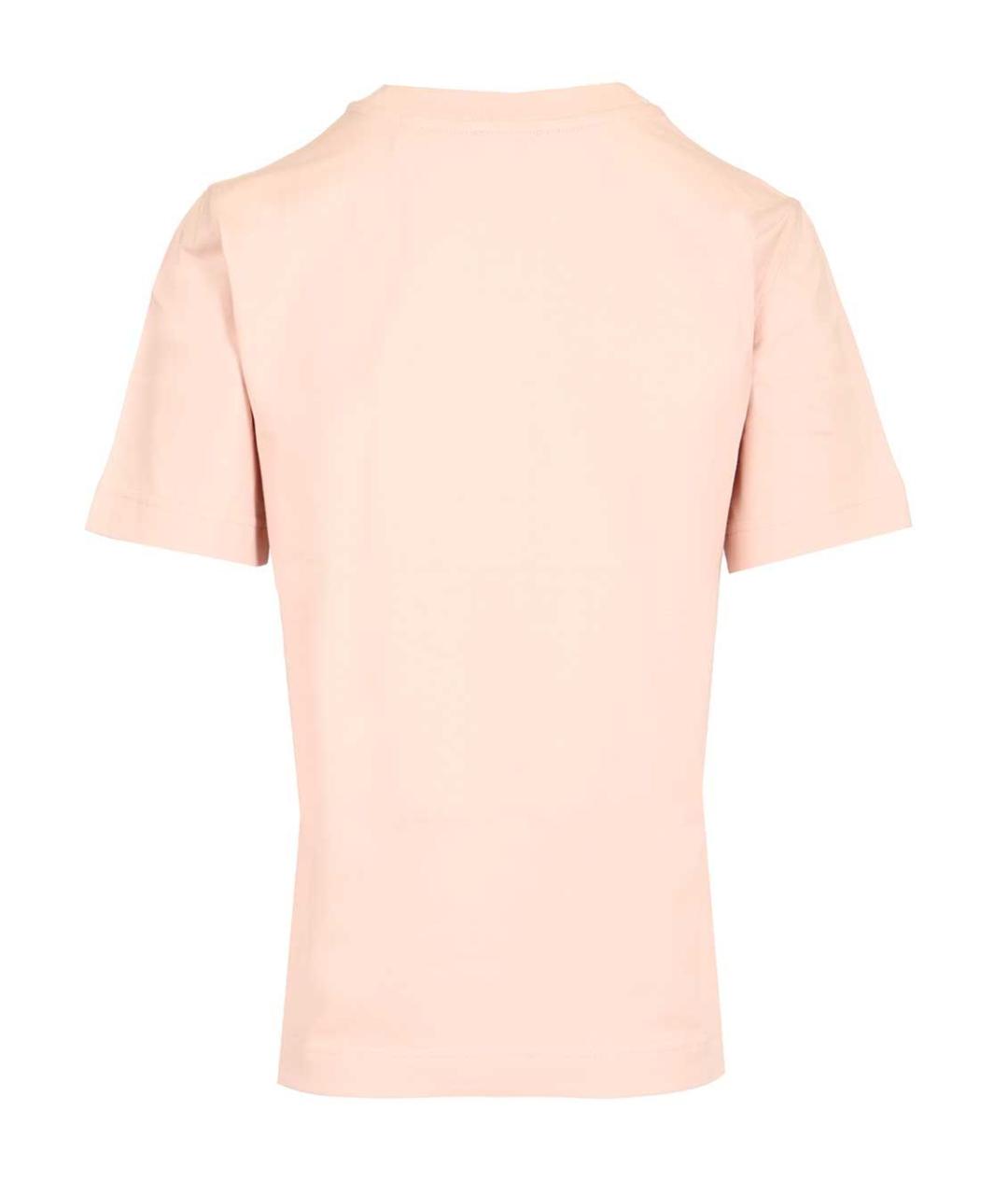 BURBERRY Розовая хлопковая футболка, фото 2