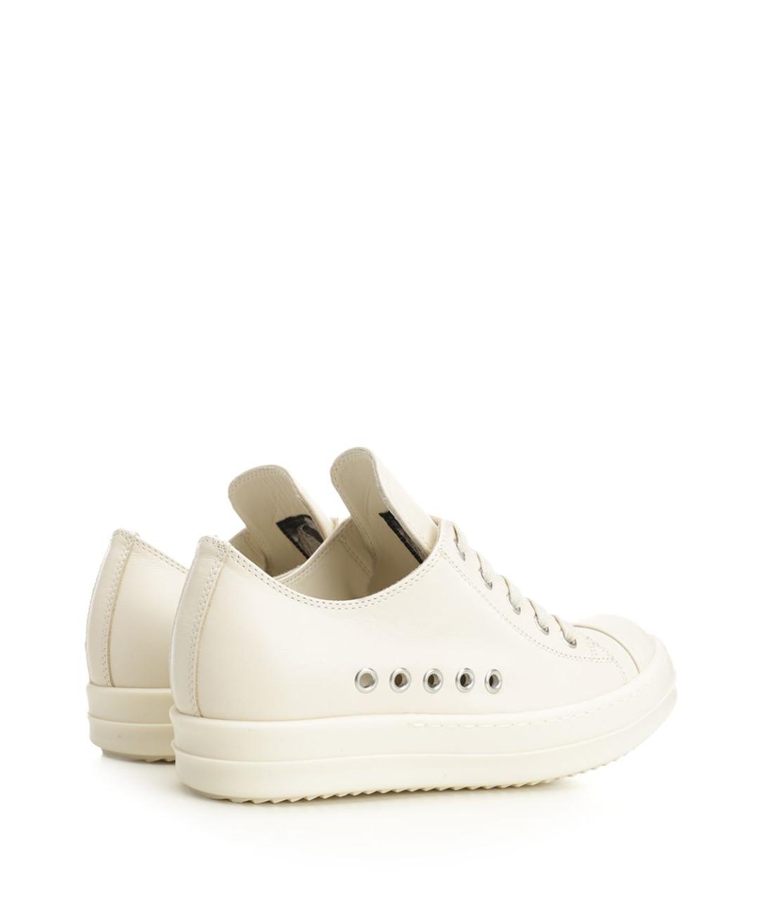 RICK OWENS Белые кожаные кеды, фото 3