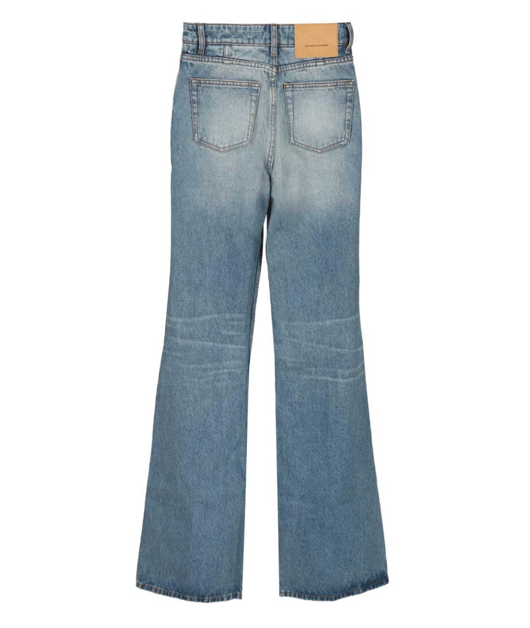 Ami Paris Синие хлопковые прямые джинсы, фото 2