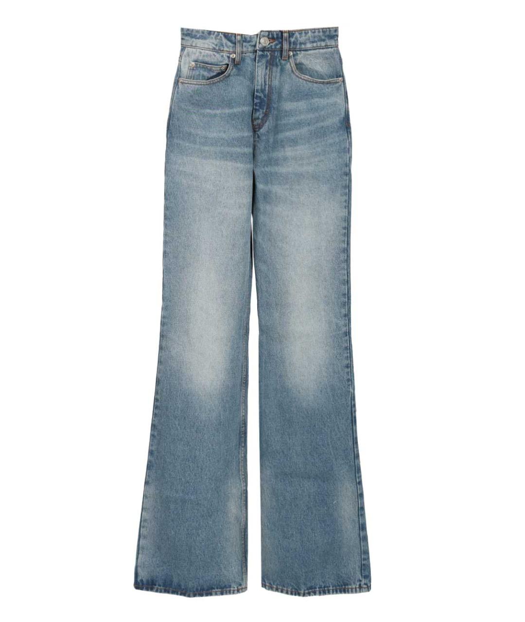 Ami Paris Синие хлопковые прямые джинсы, фото 1