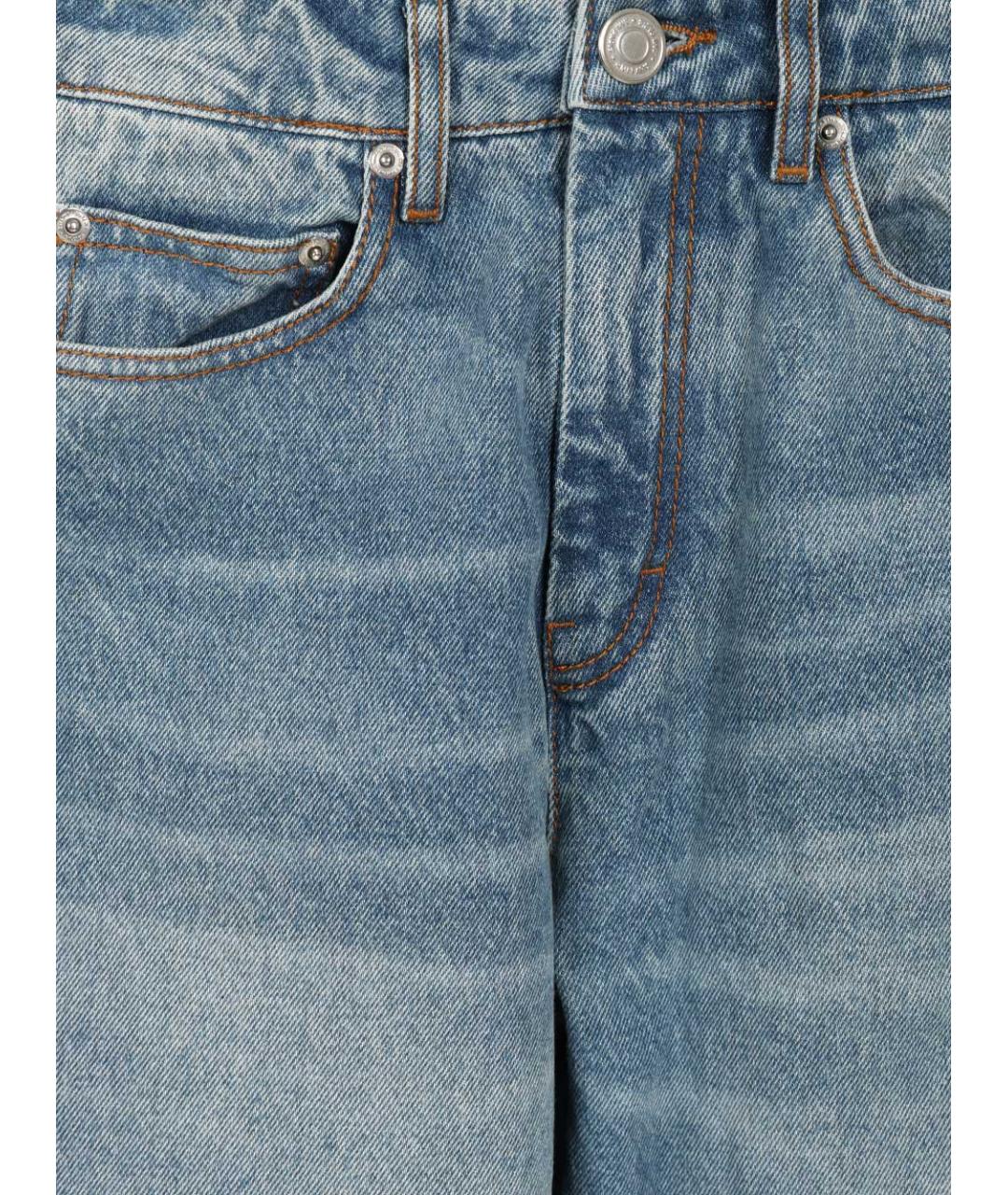 Ami Paris Синие хлопковые прямые джинсы, фото 3