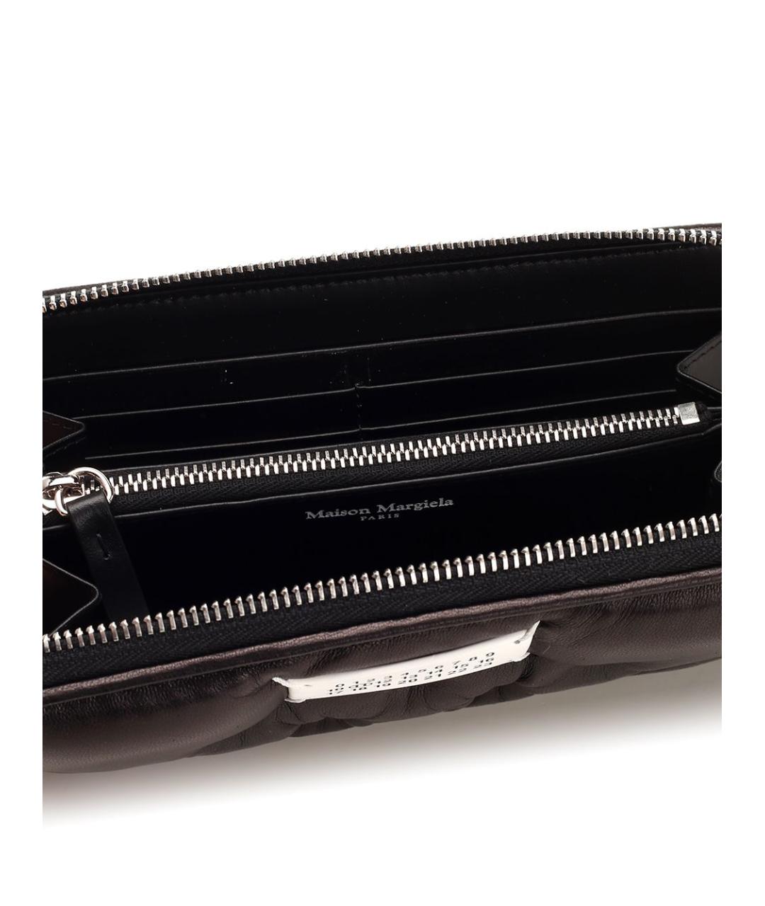 MAISON MARGIELA Черный кожаный кошелек, фото 4