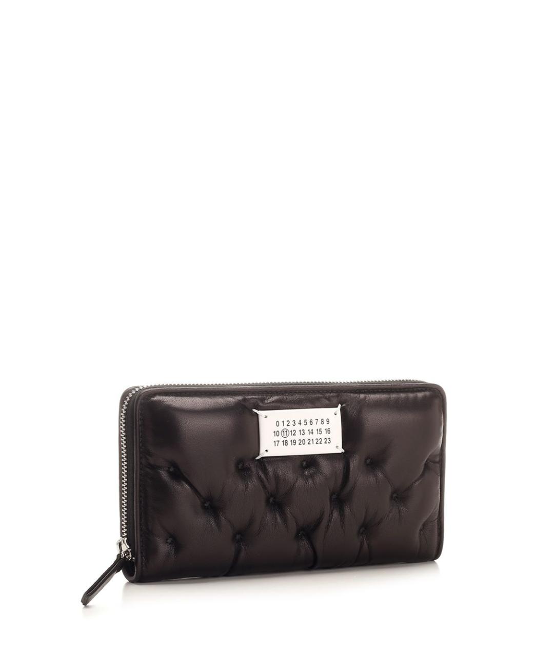 MAISON MARGIELA Черный кожаный кошелек, фото 2