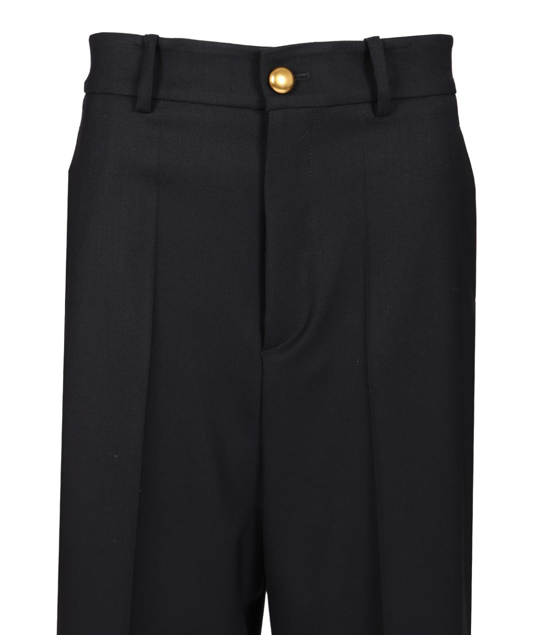 P.A.R.O.S.H. Темно-синие шерстяные прямые брюки, фото 4