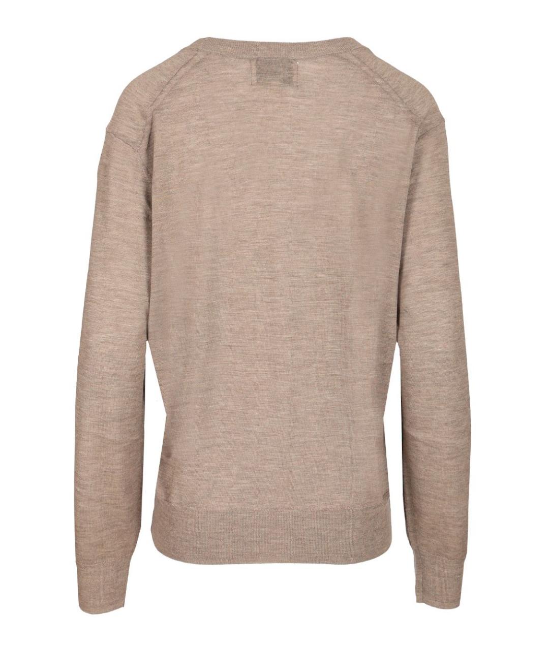 LOULOU STUDIO Бежевый кашемировый джемпер / свитер, фото 2