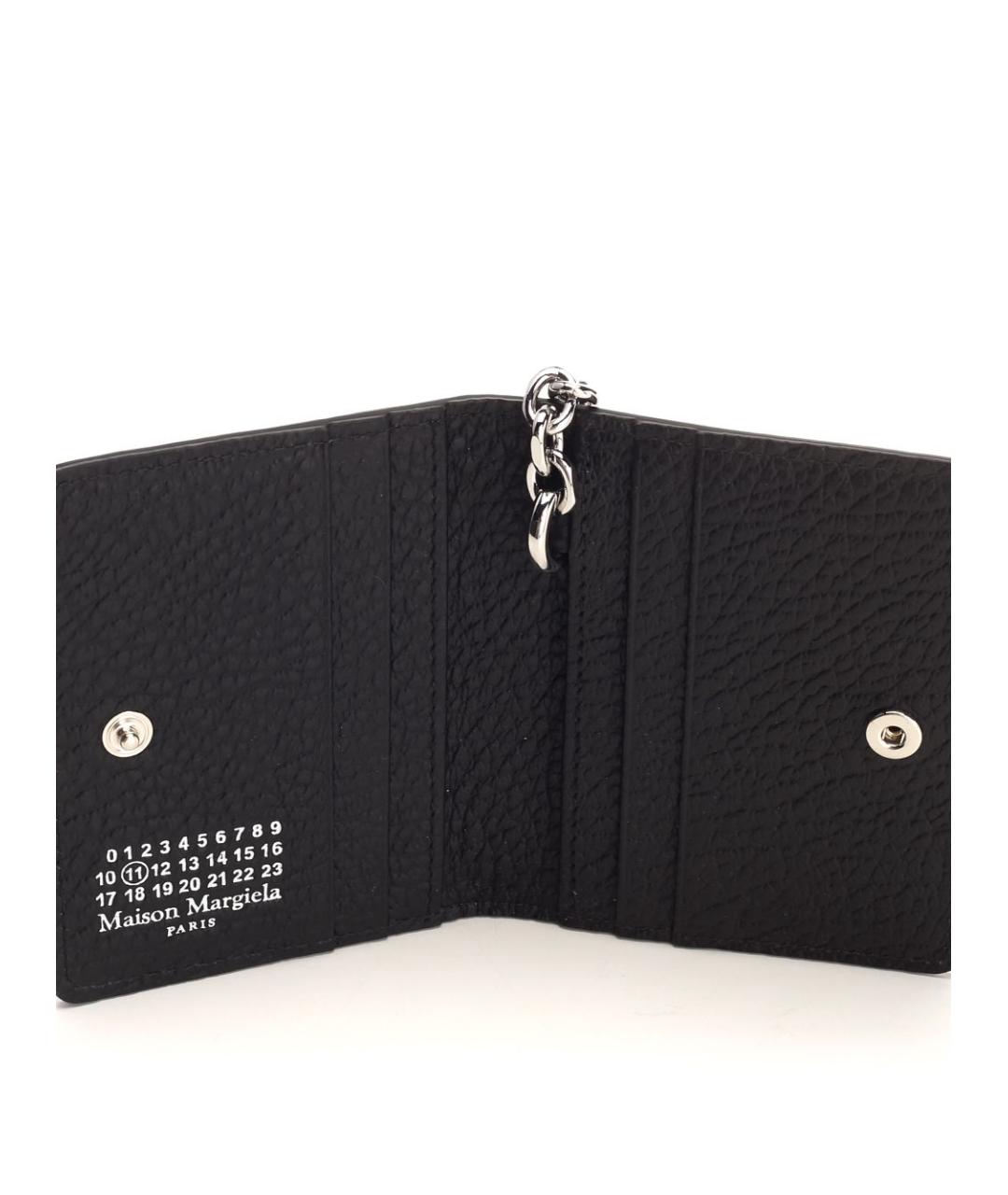 MAISON MARGIELA Черный кожаный кошелек, фото 4