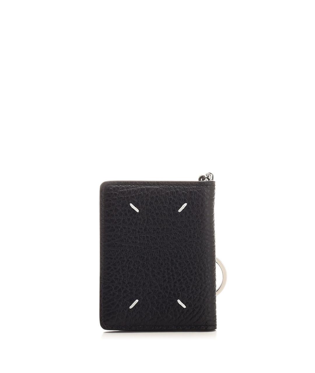 MAISON MARGIELA Черный кожаный кошелек, фото 3