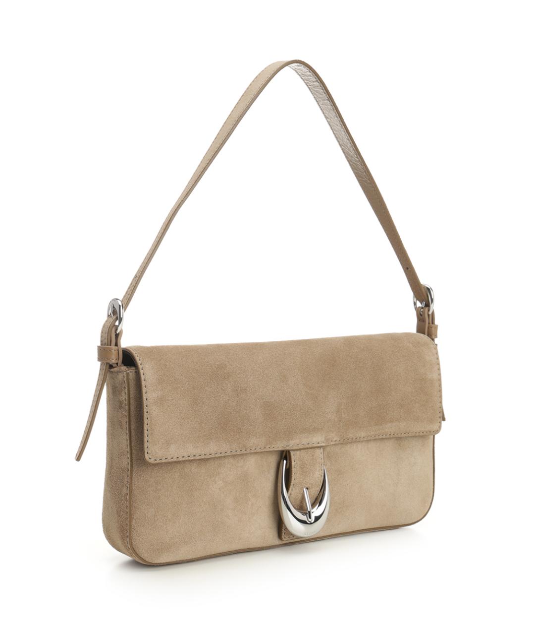STAUD Бежевая замшевая сумка через плечо, фото 2