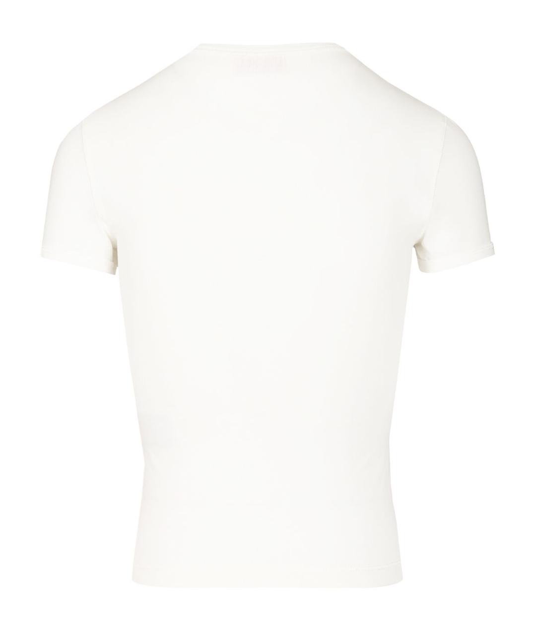 DIESEL Белая хлопко-эластановая футболка, фото 2