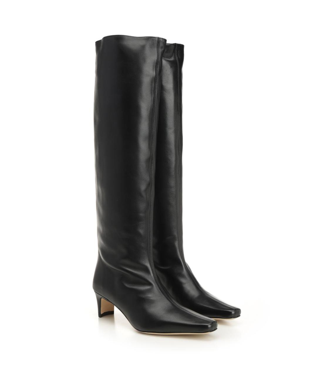 STAUD Черные кожаные сапоги, фото 2