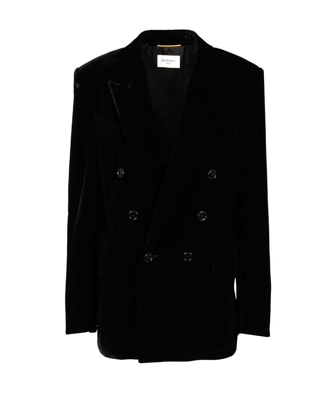 SAINT LAURENT Черный хлопковый жакет/пиджак, фото 1