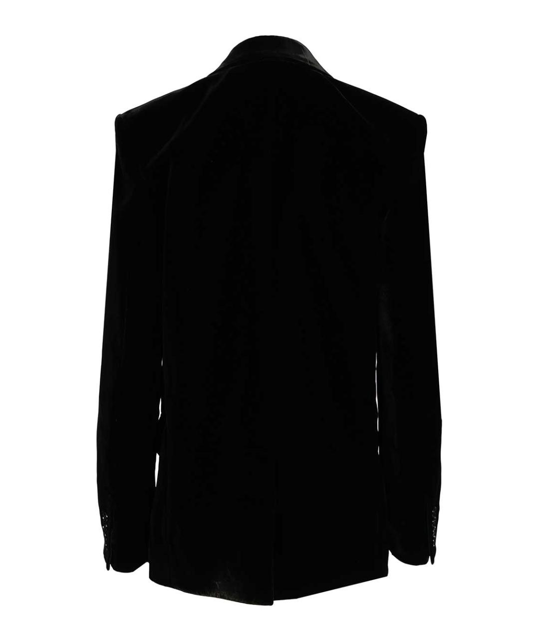 SAINT LAURENT Черный хлопковый жакет/пиджак, фото 2