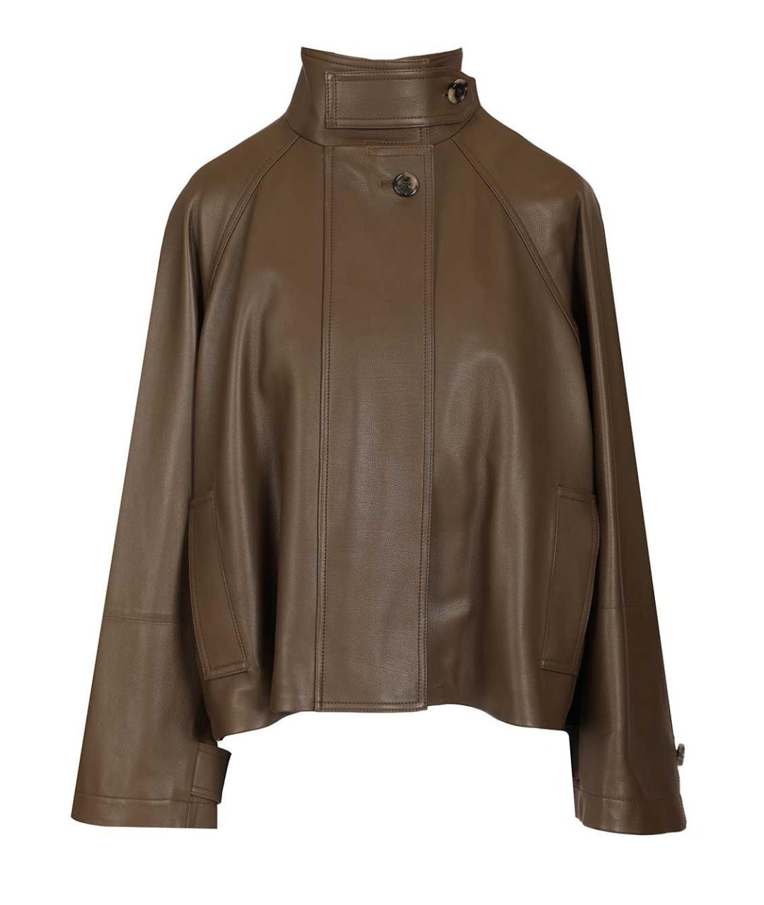 LOEWE Зеленая кожаная куртка, фото 1