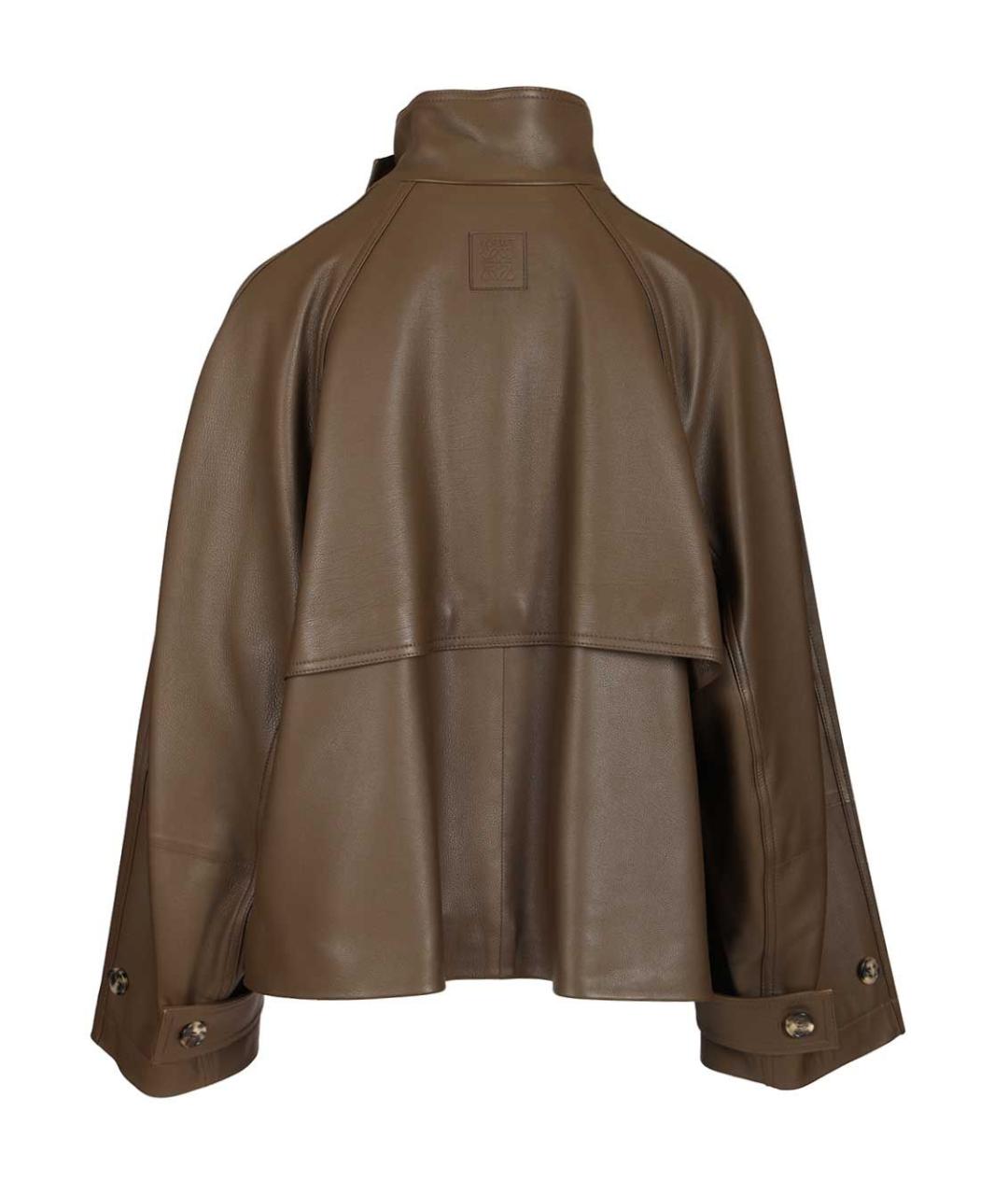 LOEWE Зеленая кожаная куртка, фото 2