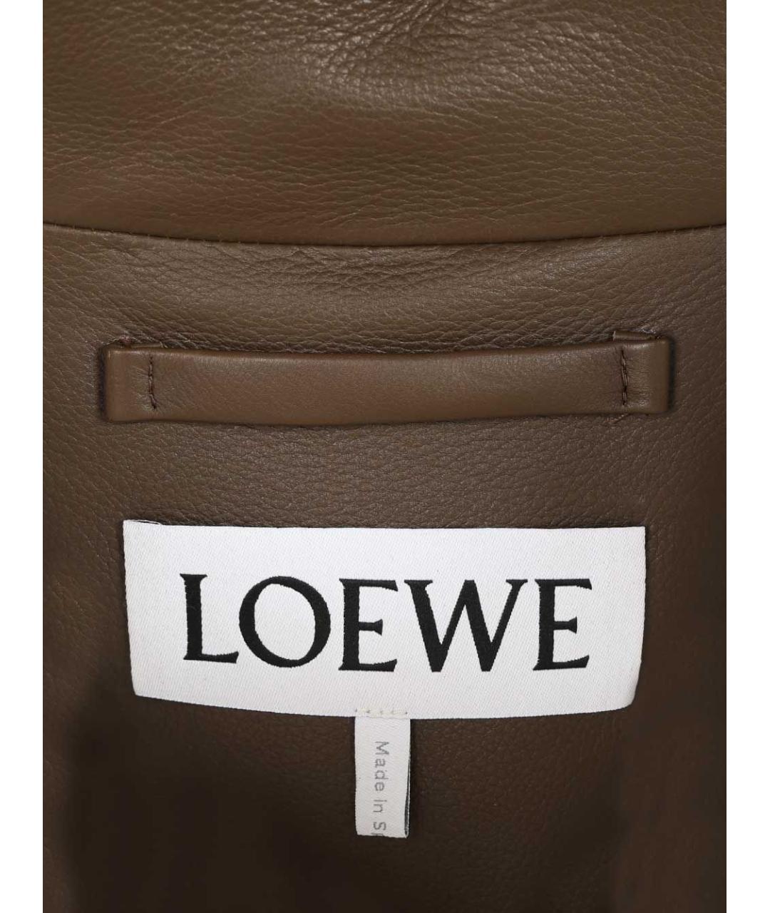 LOEWE Зеленая кожаная куртка, фото 6