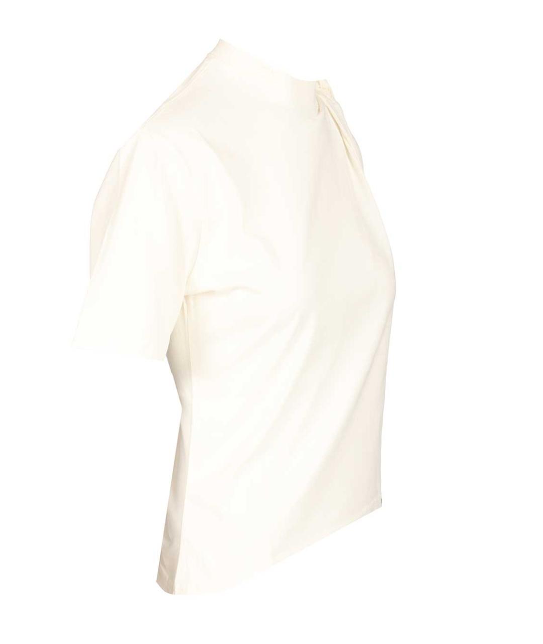 COURREGES Белая хлопковая футболка, фото 3