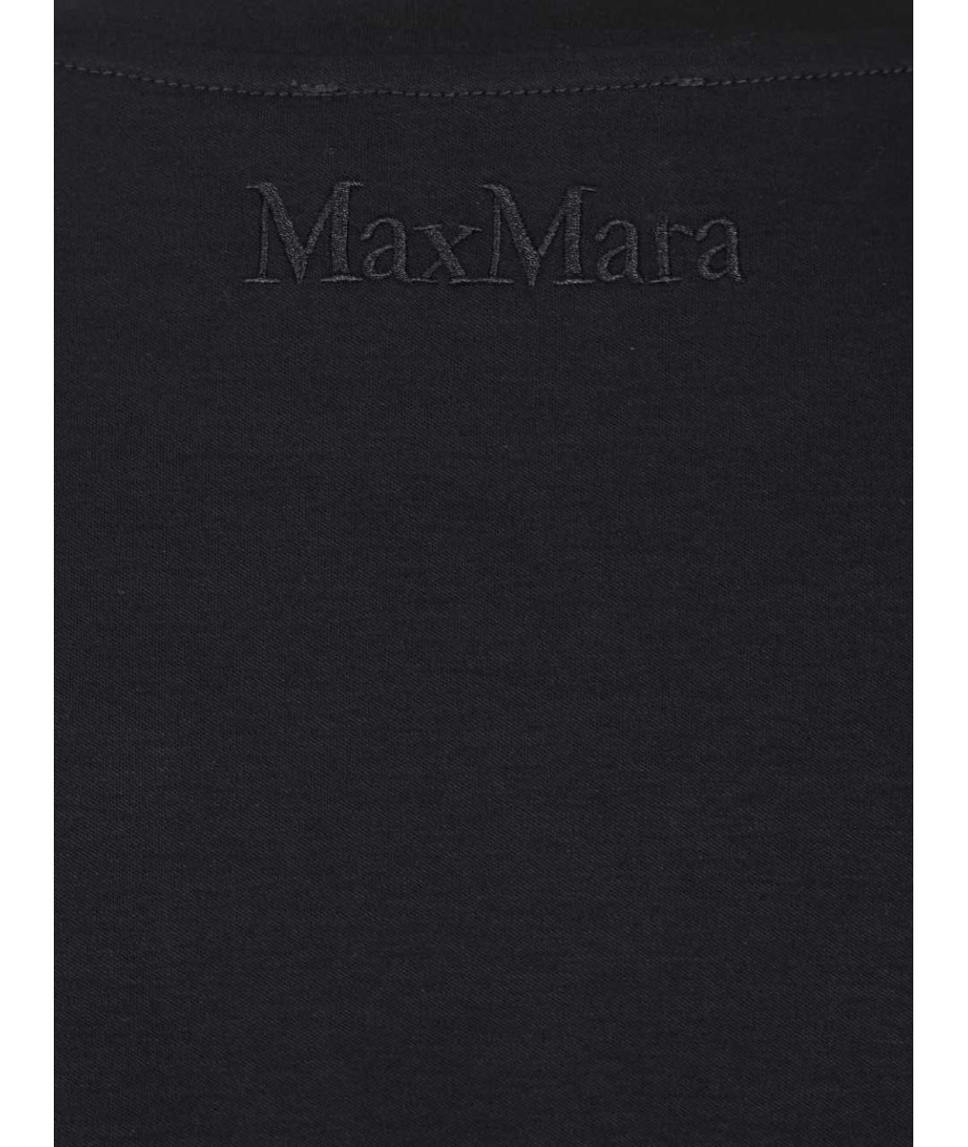 MAX MARA Темно-синяя хлопковая футболка, фото 4