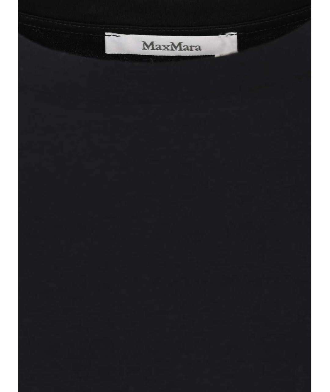 MAX MARA Темно-синяя хлопковая футболка, фото 3