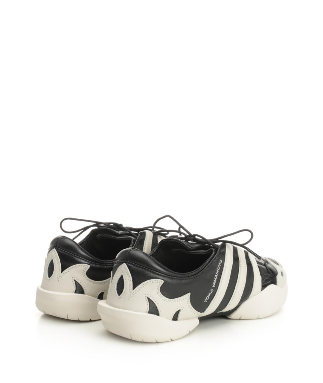 ADIDAS Черные кожаные низкие кроссовки / кеды, фото 3