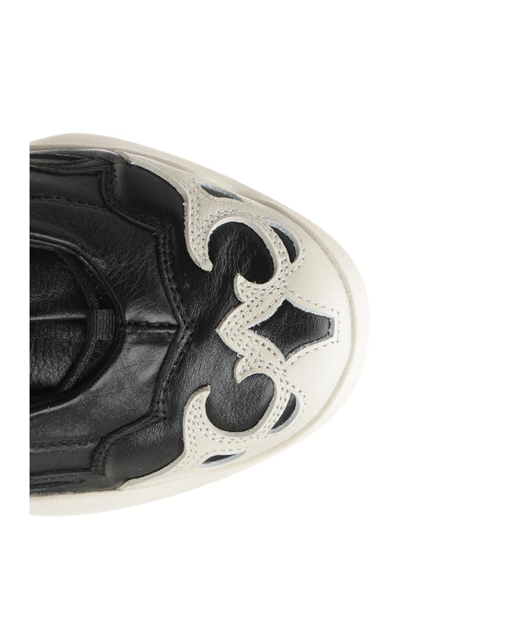 ADIDAS Черные кожаные низкие кроссовки / кеды, фото 4