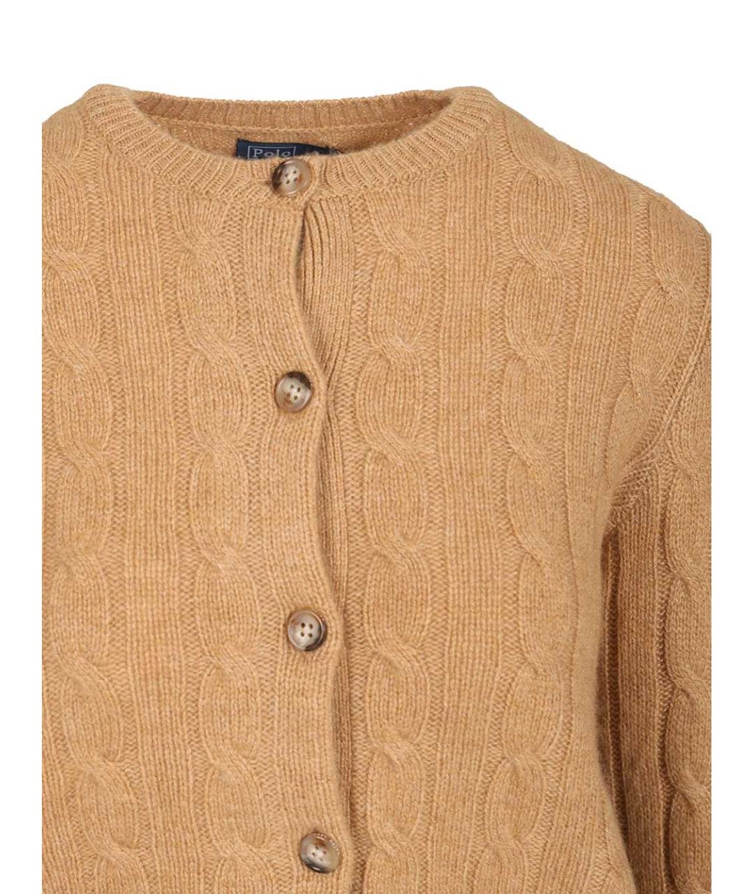 POLO RALPH LAUREN Бежевый кашемировый кардиган, фото 4