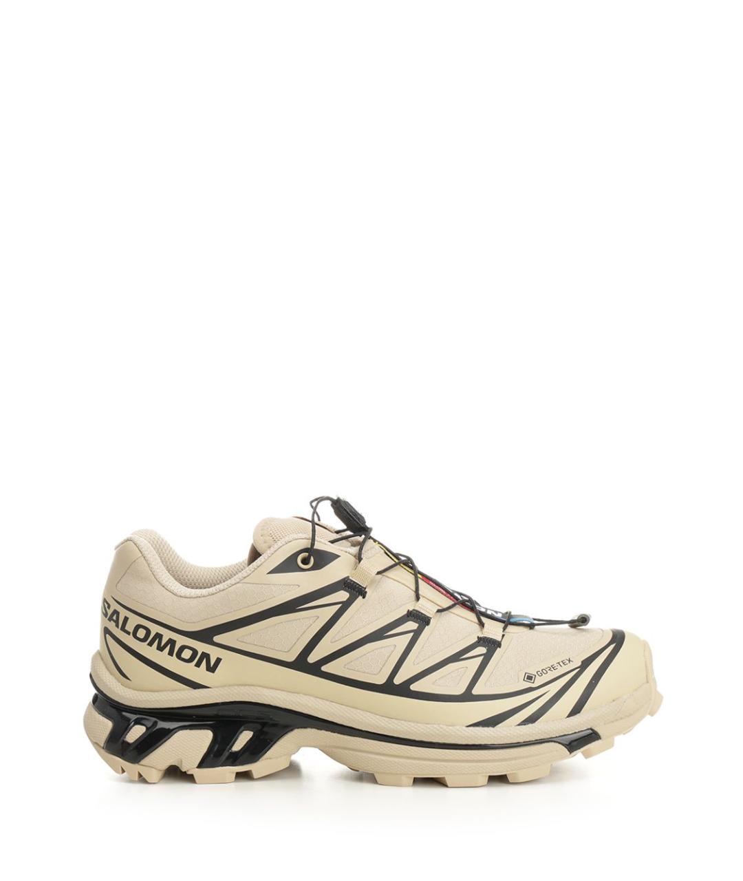 SALOMON Бежевые текстильные низкие кроссовки / кеды, фото 1