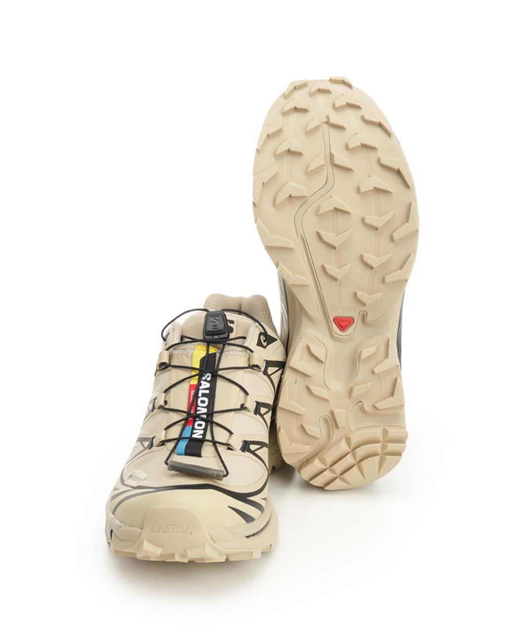 SALOMON Бежевые текстильные низкие кроссовки / кеды, фото 5