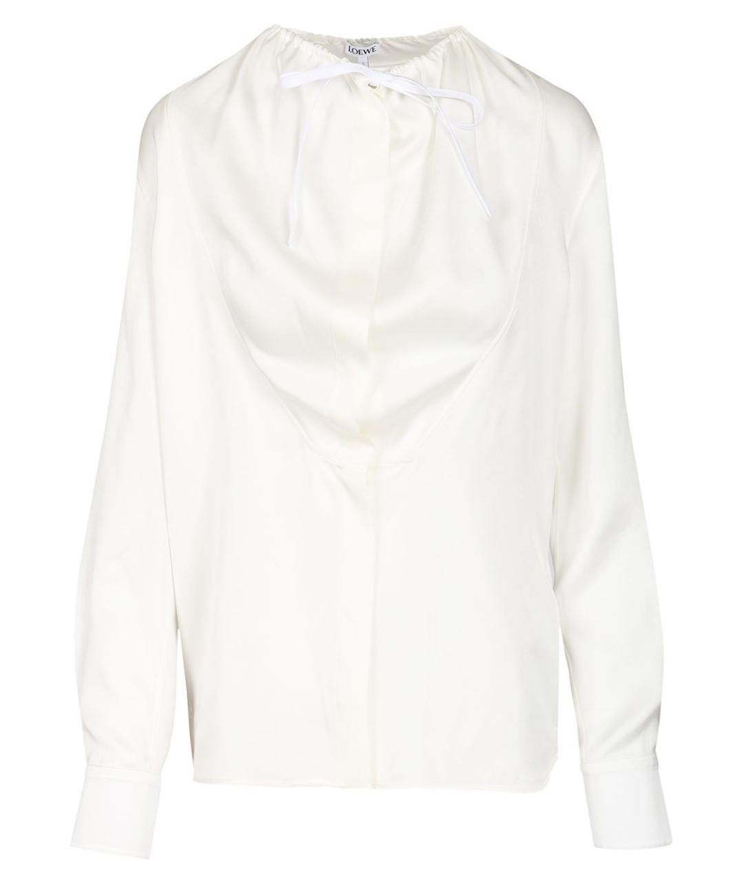 LOEWE Белая шелковая рубашка, фото 1